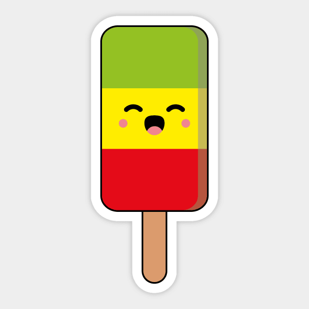 Happy Ice Lolly Sticker by misterghostie